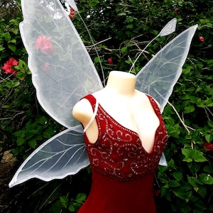 NEW! Large Adult Lumina Fairy wings in White (Elven wings/ Pixie Wings) for Fairy Costume/ Halloween/Fairy outfit or Fairy wedding