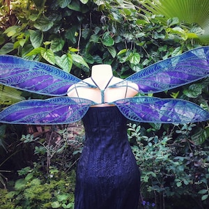 NEW! Large Dragonfly Fairy Wings for Adults, Foldable Dragonfly wings for Ren Faire, Cosplay and Halloween in Tulle Fabric or Organza fabric