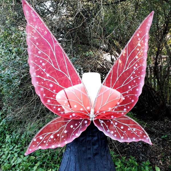 Mushroom Fairy Wings for Adults, Amanita Fairy Mushroom Toadstool Cosplay, Halloween, Renaissance Faire Wings