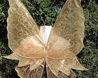 Enchanted Fairy Wings for Adults - Faerie wings, Elven wings, Gold Wings
