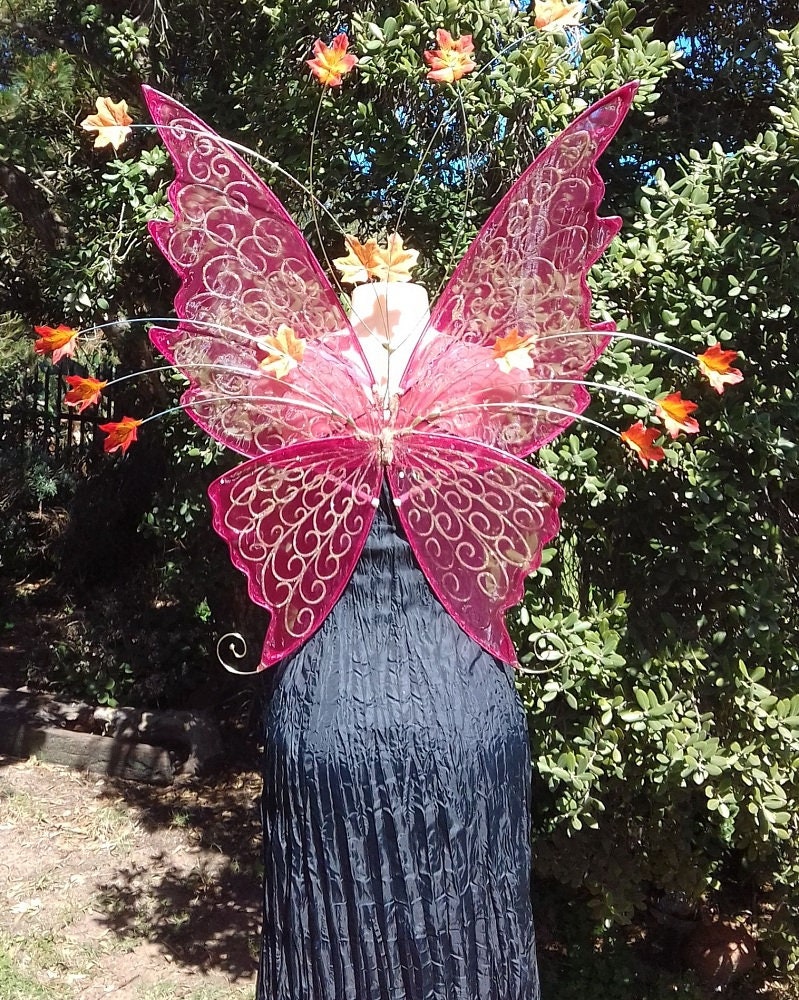 Fall/Autumn Leaf Fairy wings: Adult Cosplay Costume Woodland and Forest theme weddings