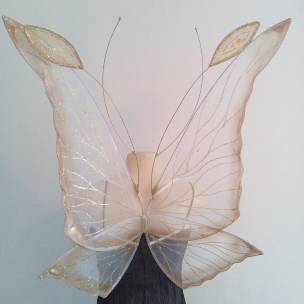 Large Chrysalis style Fairy wings for Adults ( Large Fairy wings, Fairy Costume wings, Gold Fairy wings)