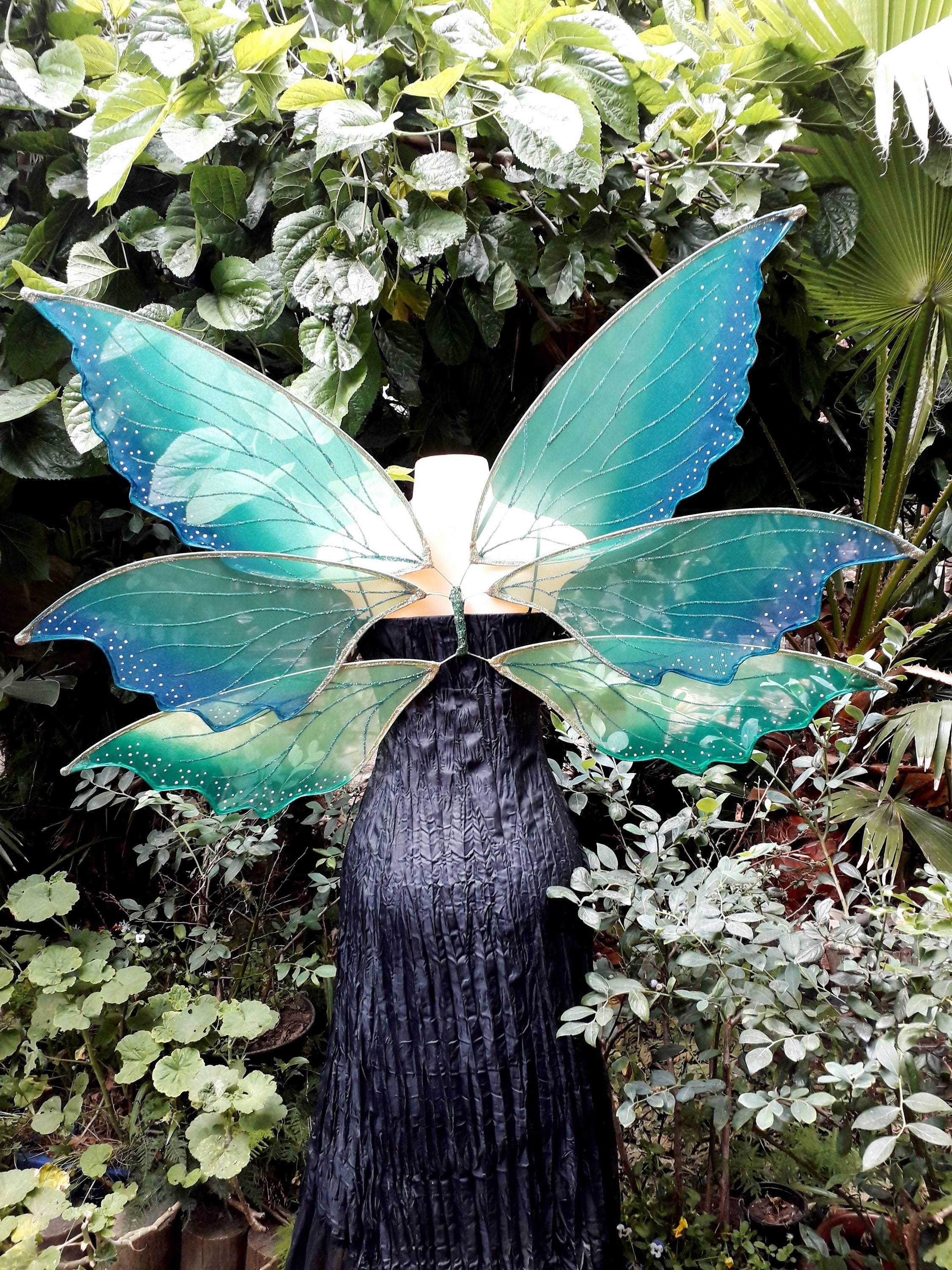 Aile De Fee Adulte Déguisement Fée Femme Joellfuner - Robe, Ailes, Oreilles Elfe Et Couronne (Blanc, Taille L) Robe Fée Avec Oreilles Elfe