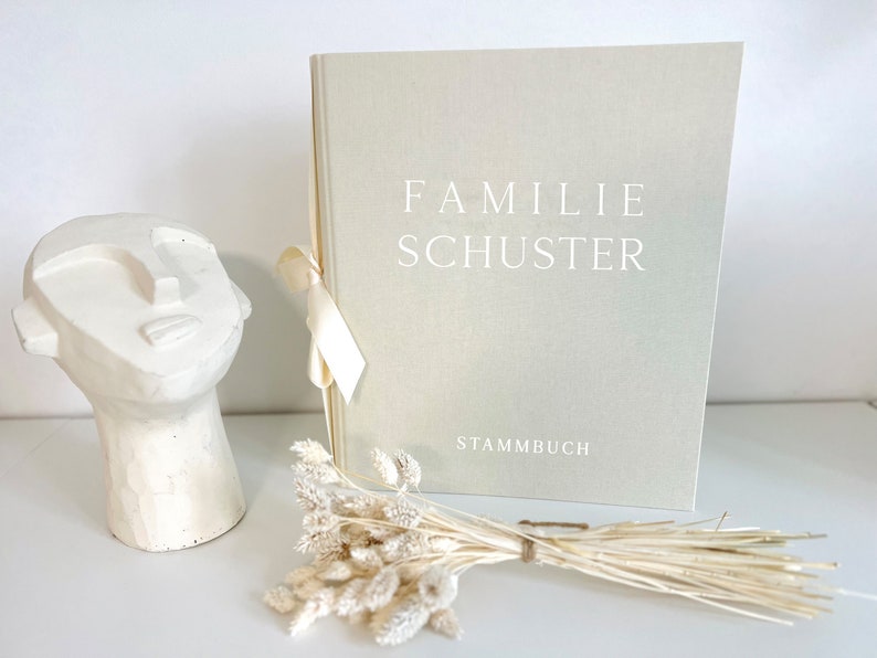 Personalisiertes Stammbuch Modern Family mit Familienname, für DIN A4 Format 32x26cm mit Leineneinband, OHNE EINLAGEN Bild 9