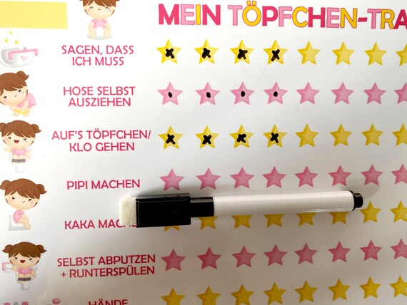 Digitale Datei Topfchen Training Plandownload Pdf Madchen Etsy