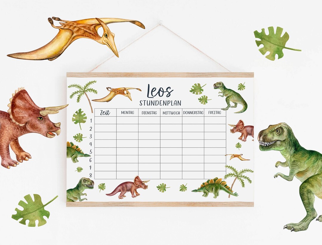 Personalisiert Baumwolltasche - Dino Motiv Mit Namen Bedruckt