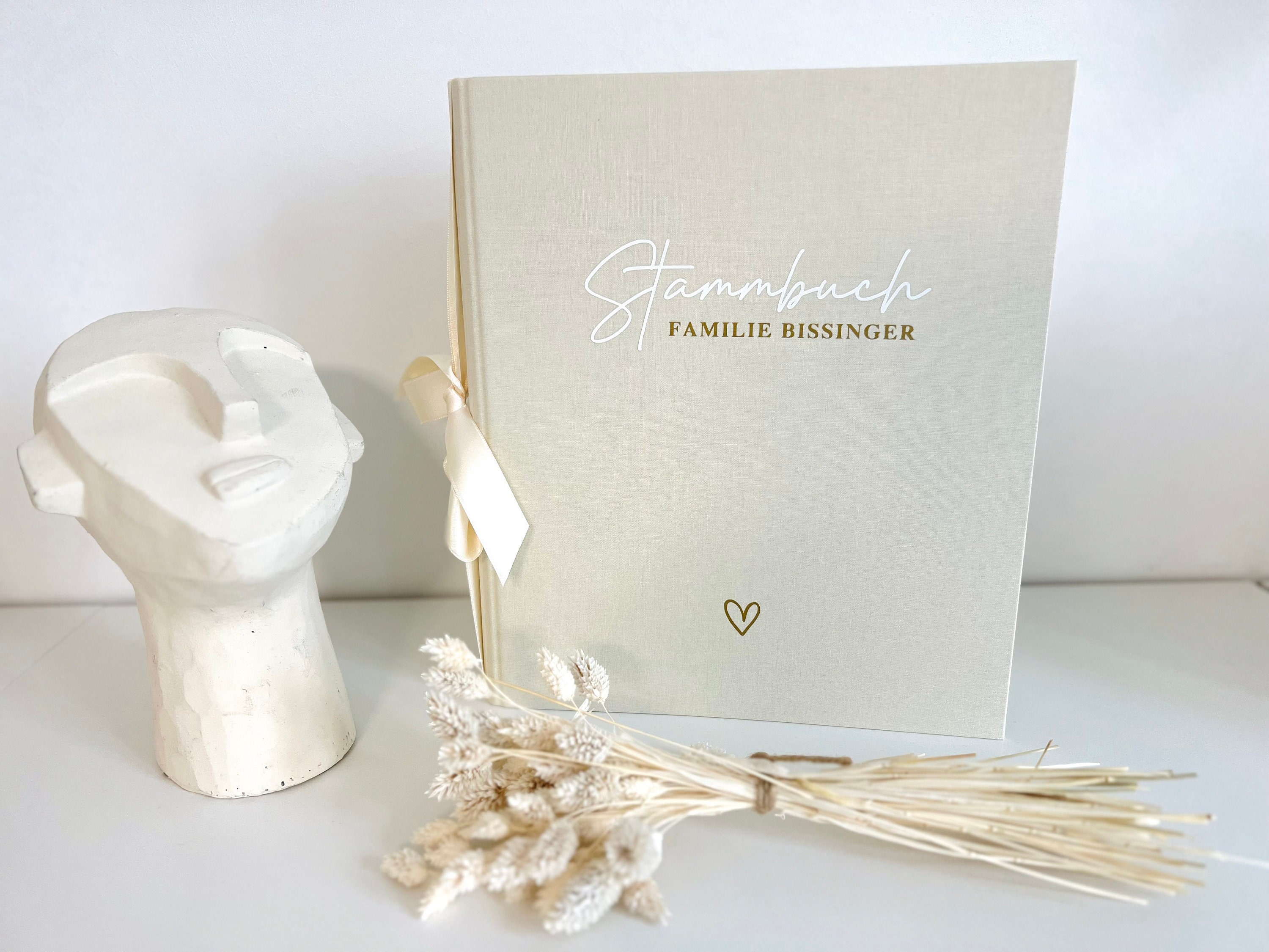 Stammbuch personalisiert mit Familiennamen Leinen Etsy.de