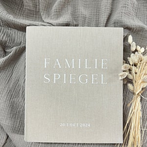 Personalisiertes Stammbuch Modern Family mit Familienname, für DIN A4 Format 32x26cm mit Leineneinband, OHNE EINLAGEN Bild 10