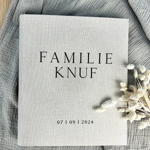 Personalisiertes Stammbuch Modern Family mit Familienname, für DIN A4 Format 32x26cm mit Leineneinband, OHNE EINLAGEN Bild 3
