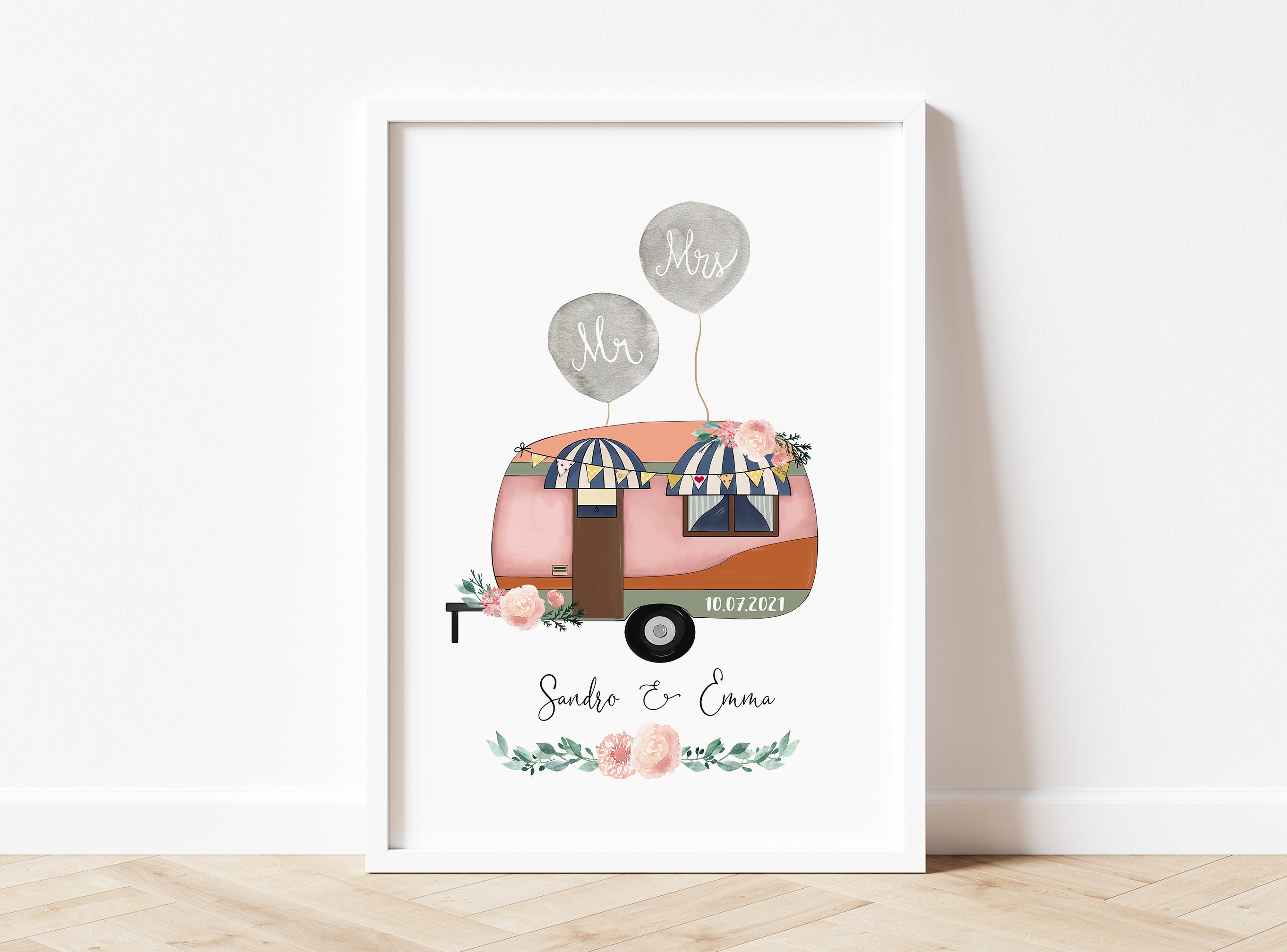 MR & MRS Wohnwagen Camper Wohnmobil HOCHZEIT Poster Etsy