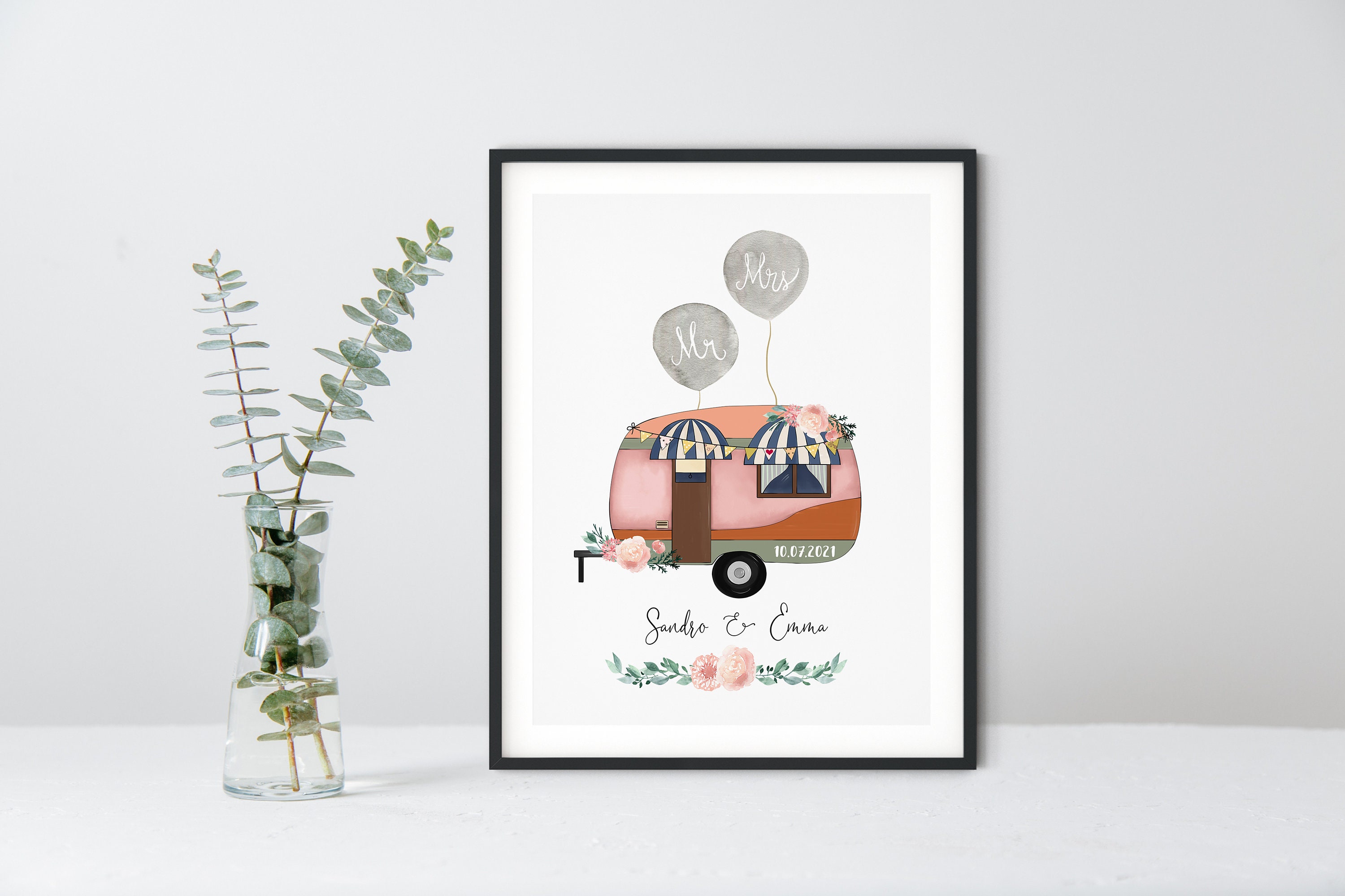 MR & MRS Wohnwagen Camper Wohnmobil Camping HOCHZEIT Poster Etsy.de