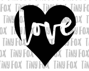Liefde hart SVG gesneden Silhouette Cameo Valentijnsdag negatieve bestandsruimte ik hou van je lieverd digitale warmte overdracht Vinyl Design bestand