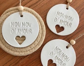 Clay Hanging Ornament for Nannies, Nanny Gift, Auntie Gift, End of School Year Gift