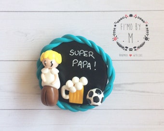 "Super Papa" Magnet, Geschenk für Papa, Vatertagsgeschenk, Papa Geschenkidee