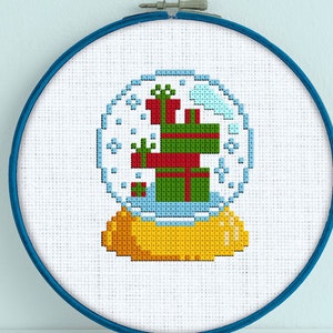 Regalo Navidad Globo de Nieve Patrón Punto de Cruz - Regalos Globo de Nieve Punto de Cruz - Patrón Punto de Cruz Globo de Nieve - Regalo de Navidad PDF