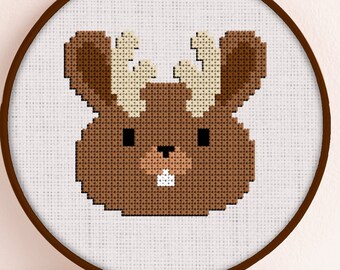 Jackalope Cross Stitch Pattern - Jackalope Cross Stitch Jackalope Pattern - Jackalope Stitch Pattern - Cross Stitch Jackalope - Stitch PDF