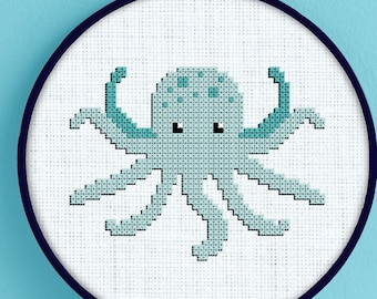 Octopus Cross Stitch Pattern - Octopus Cross Stitch - Ocean Animals Cross Stitch Pattern - Ocean Octopus Cross Stitch - Octopus Stitch PDF