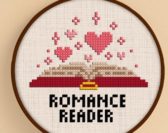 Bookish Romance Cross Stitch Pattern - Bookish Cross Stitch Pattern - Romance Cross Stitch Pattern - Bookish Romance Cross Stitch - Bookish