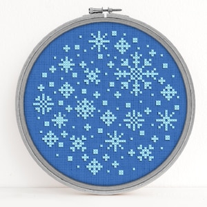 Snowflakes Cross Stitch Pattern - Snowflakes Cross Stitch - Cross Stitch Snowflakes - Snow Cross Stitch Pattern - Snow Cross Stitch - Snow