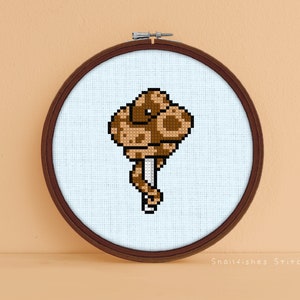 Chocolate Snakepop Cross Stitch Pattern - Snakepop Cross Stitch Pattern - Snake Cross Stitch Pattern - Chocolate Cross Stitch Pattern - PDF
