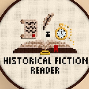 Historical Fiction Cross Stitch Pattern - Bookish Cross Stitch Pattern - Historical Fiction Cross Stitch - Bookish Cross Stitch PDF