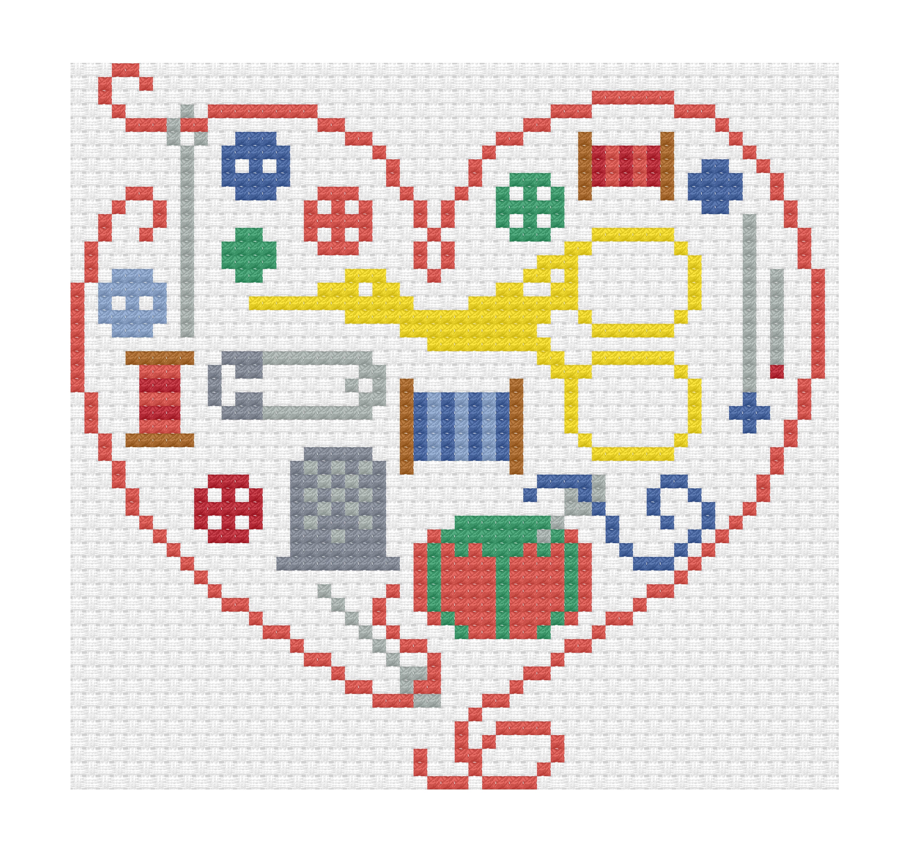 Sewing Notions Cross Stitch Pattern Etsy