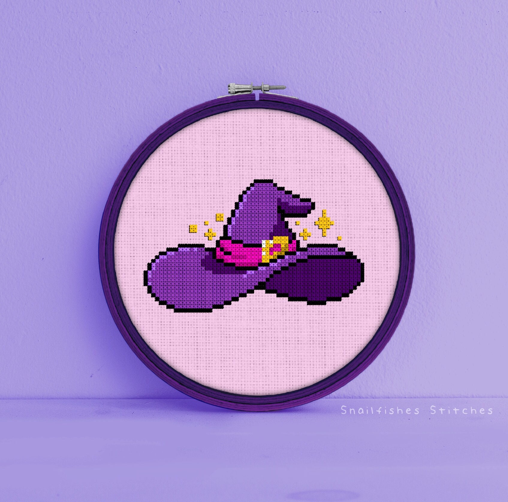 Witch Hat Cross Stitch Pattern - Witch Hat Pattern - Witch Cross Stitch Pattern - Witch Hat - Cross Stitch Witch Hat - Witch Hat Stitch