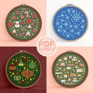 Christmas Cross Stitch Pattern Bundle - Christmas Stitch Pattern Bundle - Christmas Cross Stitch Pattern - Christmas Pattern Bundle PDF