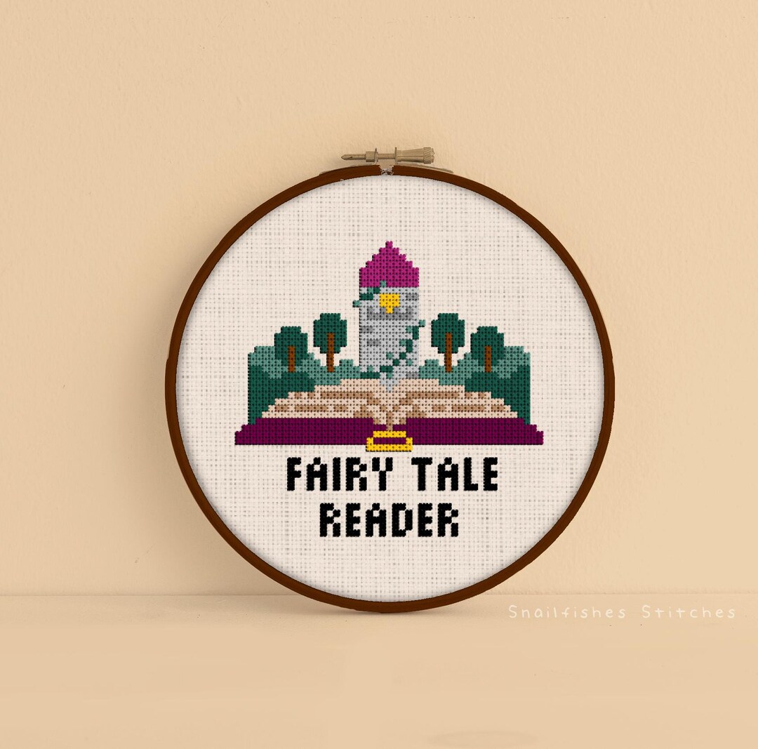 Bookish Fairy Tale Cross Stitch Pattern - Fairy Tale Cross Stitch ...