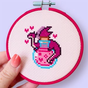 Patrón de punto de cruz de dragón de poción de amor - Punto de cruz de dragón de poción de amor - Punto de cruz de dragón - Lindo punto de cruz de dragón - Punto de poción