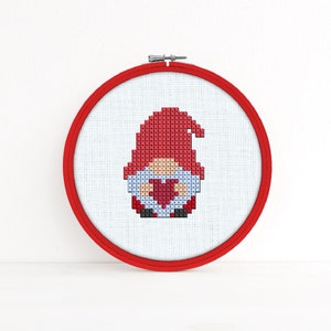 Valentines Day Gnome Cross Stitch Pattern - Valentines Gnome Pattern - Valentines Gnome Cross Stitch - Cross Stitch Pattern Valentine Gnome
