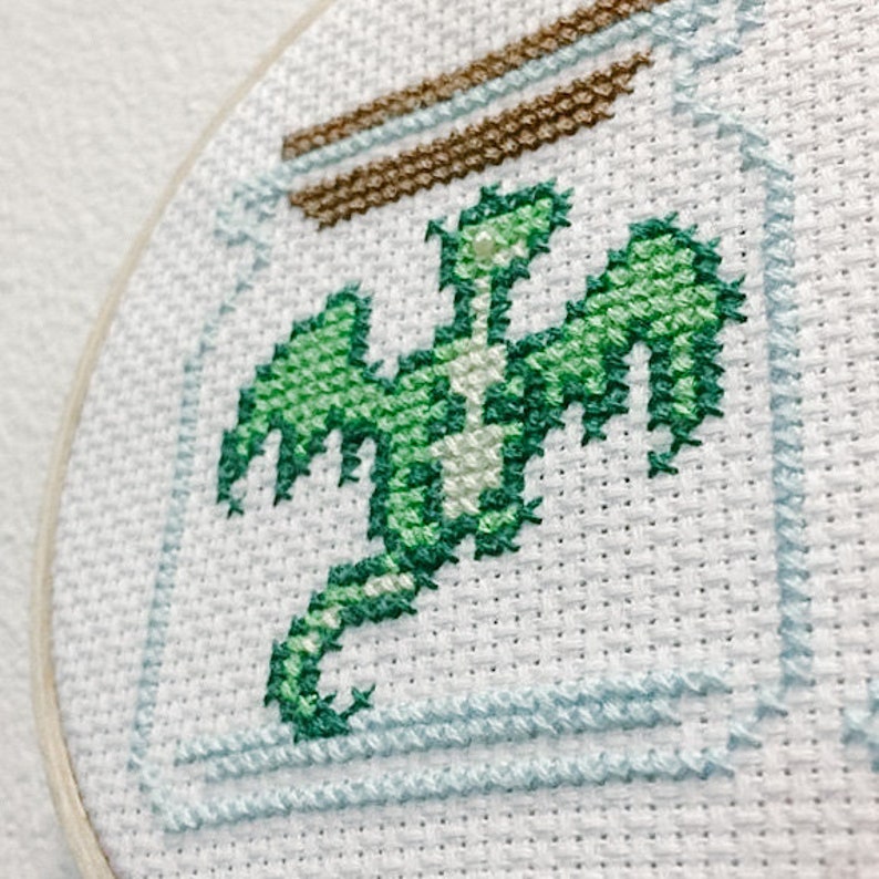 Dragon Cross Stitch Pattern Dragon Jar Cross Stitch Dragon Embroidery Simple Cross Stitch PDF Digital Cross Stitch Pattern image 4