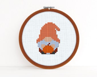 Pumpkin Spice Gnome Cross Stitch Pattern - Pumpkin Gnome Cross Stitch Pattern - Pumpkin spice Cross Stitch - Pumpkin Gnome Cross Stitch PDF