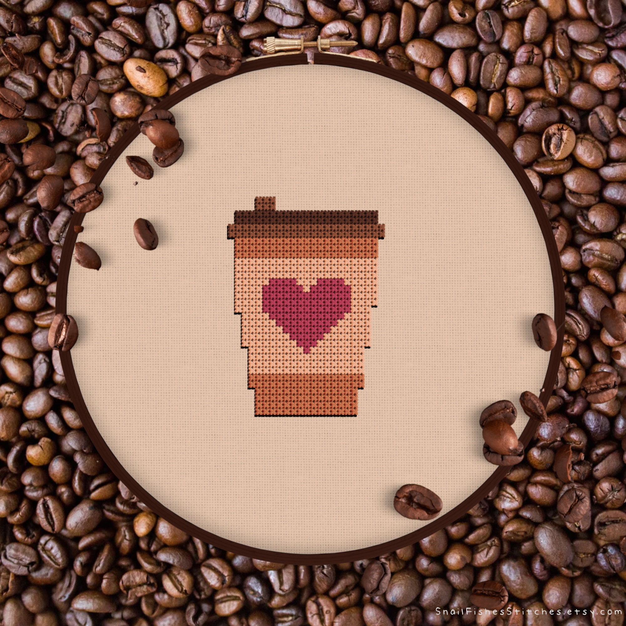 Coffee Cup Cross Stitch Pattern Simple Coffee Cup Cross Etsy