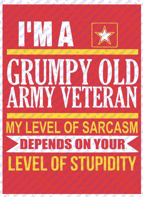 Download Grumpy Army Veteran SVG