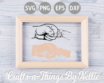 Adult Child Fist Bump SVG