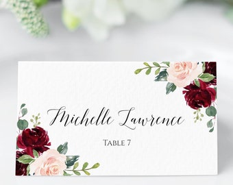 Place Cards, Place Cards Wedding, Fully Editable Place Card Template, DIY Escort Cards, Reserved Seating Card, Name Card, Templett, C6