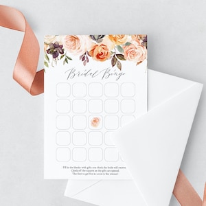 Editable Bridal Shower Bingo Template, Instant Download, Printable Bridal Bingo Game, Tea Party Bingo, Bingo Bridal Shower, Templett, C45
