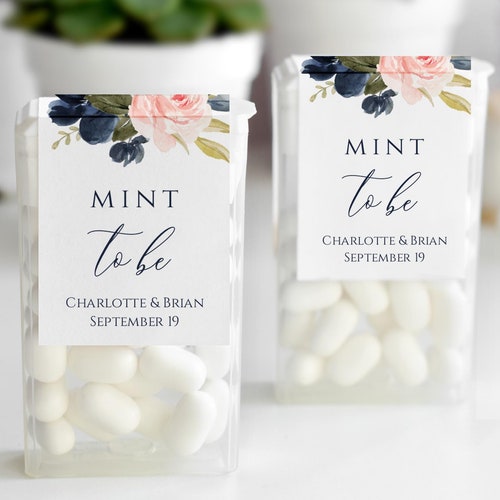 Mint to Be Label Template Instant Download Editable Tic Tac Etsy