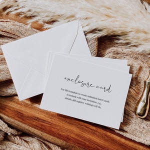 Moderne Hochzeit Einlage Kartenvorlage, minimalistische Einladung Insert, Einlage Karte für Einladungen, einfache Info Card Details, Templett C85