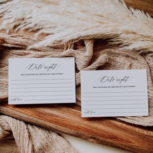 Tarjetas y letreros modernos para una cita nocturna, tarjetas minimalistas con ideas para una cita nocturna, tarjetas para una cita nocturna para una despedida de soltera, tarro para una cita para una despedida de soltera en pareja, Templett C71