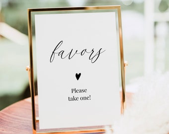 Modern Favors Sign Template Bridal Shower Sign Wedding Favors Sign Printable Baby Shower Sign Wedding Favors Decor Favours Sign Templett C71