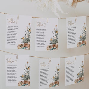 Christmas Seating Cards For Wedding Seating Holiday Reception Seating Holiday Table Assignment Wedding Seating Chart Template Templett, C100