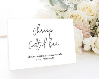 Instant Download 100/% Editable Buffet Card Template Templett Bohemian Food Card Printable Food Label Wedding Buffet Tent Card C45