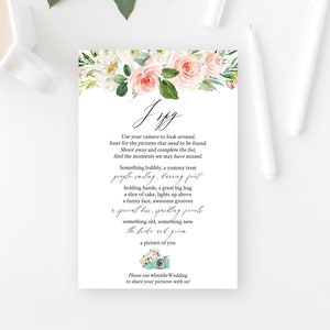 I Spy Wedding Game, 100% Editable, Photo Hunt, Floral Wedding Games, Wedding Activities, Photo Challenge, Photo Game, Wedding Ideas, C9