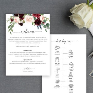 Modern Wedding Welcome Bag Note Template – TimberWink Studio