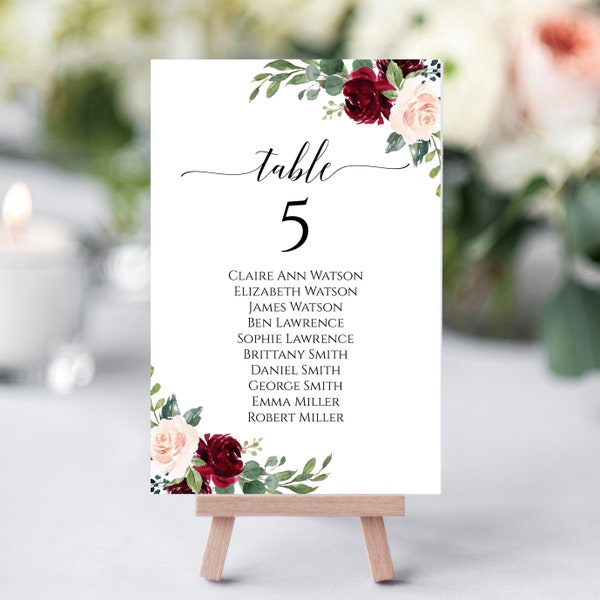 Wedding Seating Chart Template, Fully Editable Seating Cards, Seating Chart Sign, Seating Chart Template, Instant Download, Templett, C6