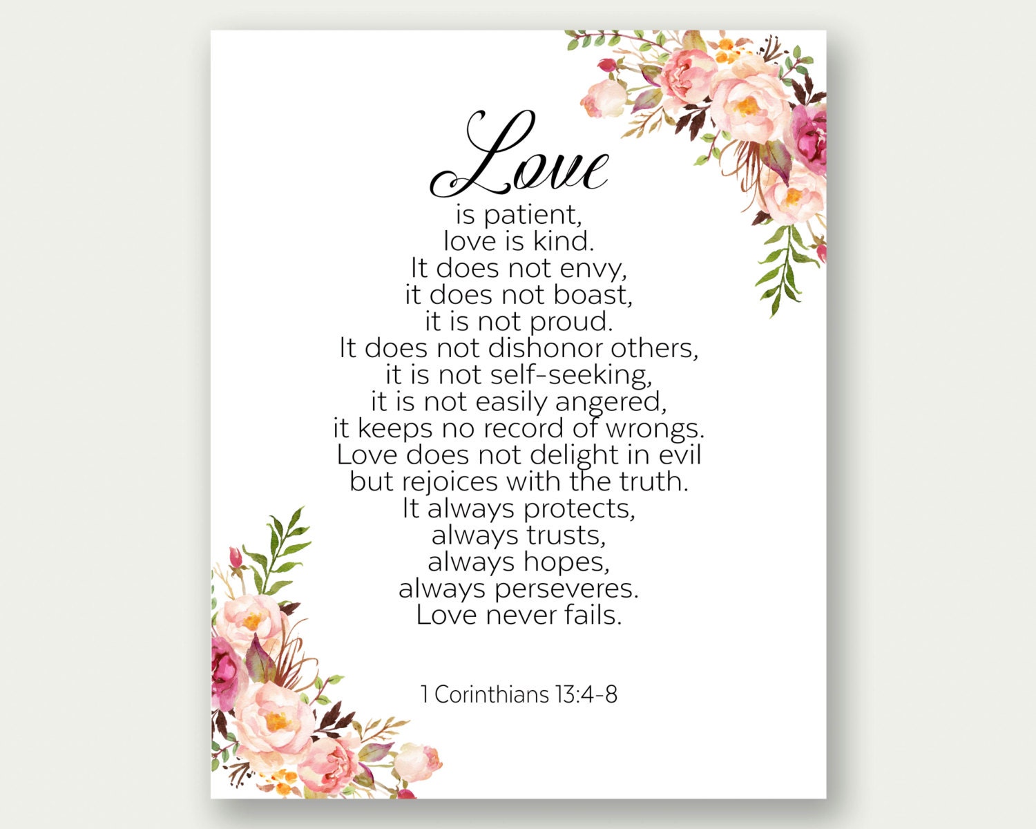 Your love never fails. ~1 Corinthians 13:4-5~  Your love never fails, Love  never fails, Bible verses