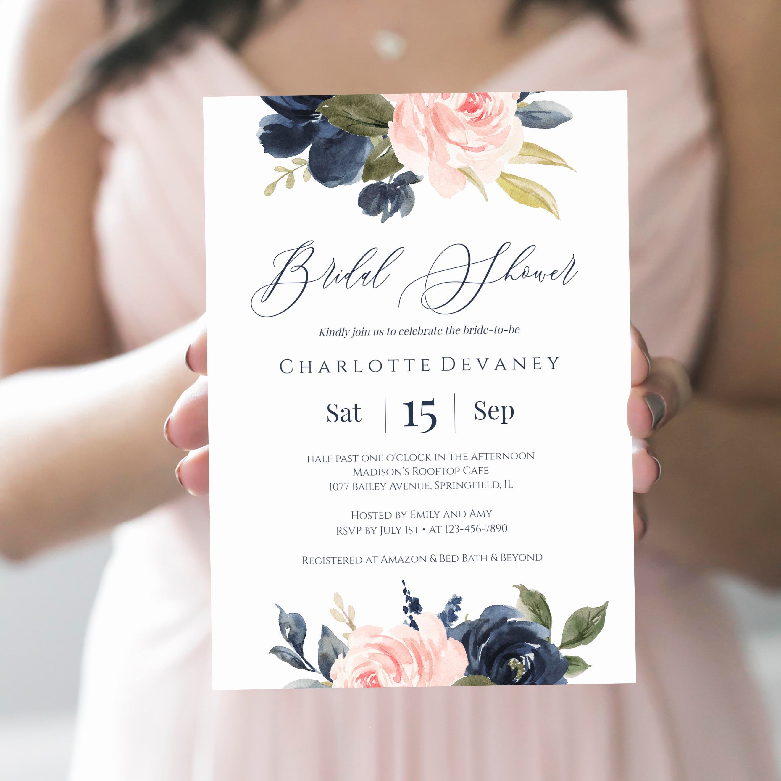 Printable Bridal Shower Invitation Template Instant Download - Etsy
