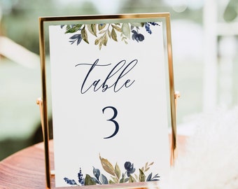 Wedding Table Number Template, Instant Download, Fully Editable Table Numbers, Printable Table Number Cards, Banquet Numbers, Templett, C23